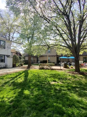 Peaceful shaded courtyard in the Harpers Ferry area